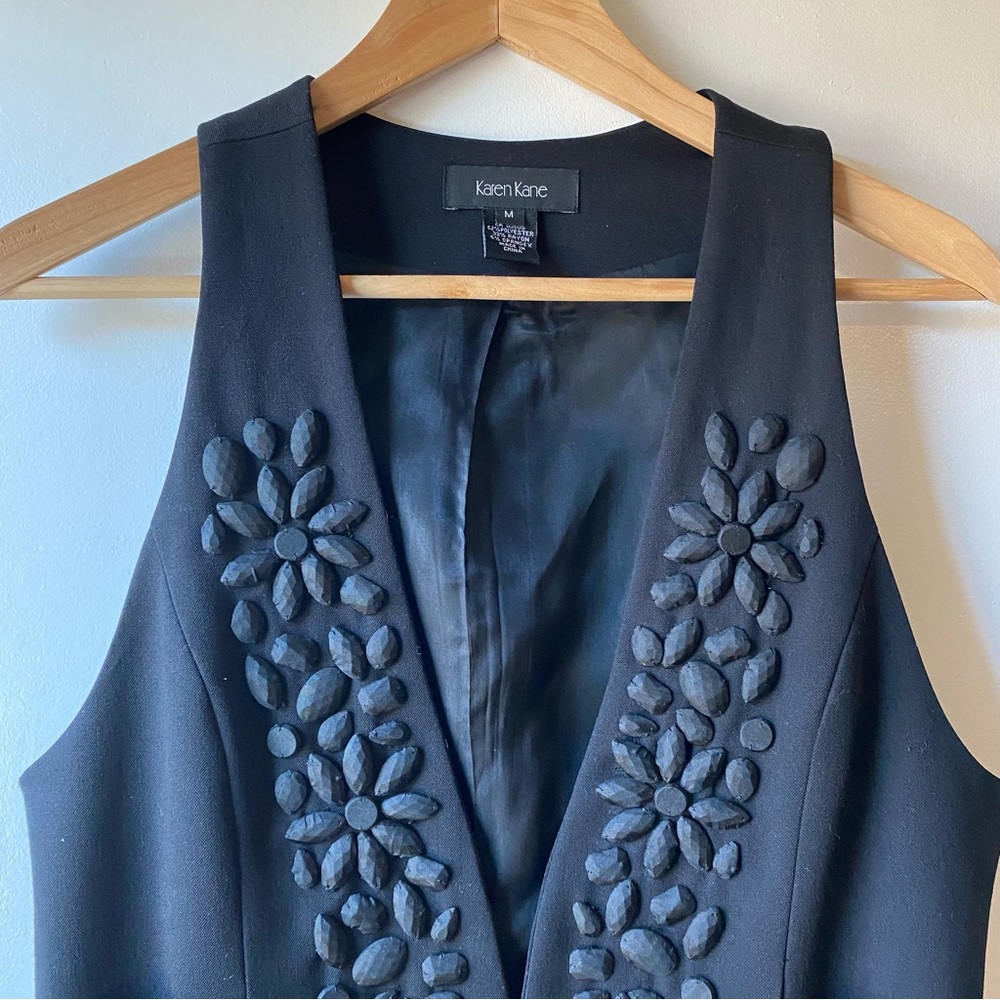 karen kane bead studded vest M - Picture 3 of 8